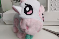 Pink cow plush